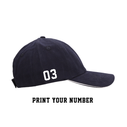 Customised Cotton Sports Cap - Navy Blue
