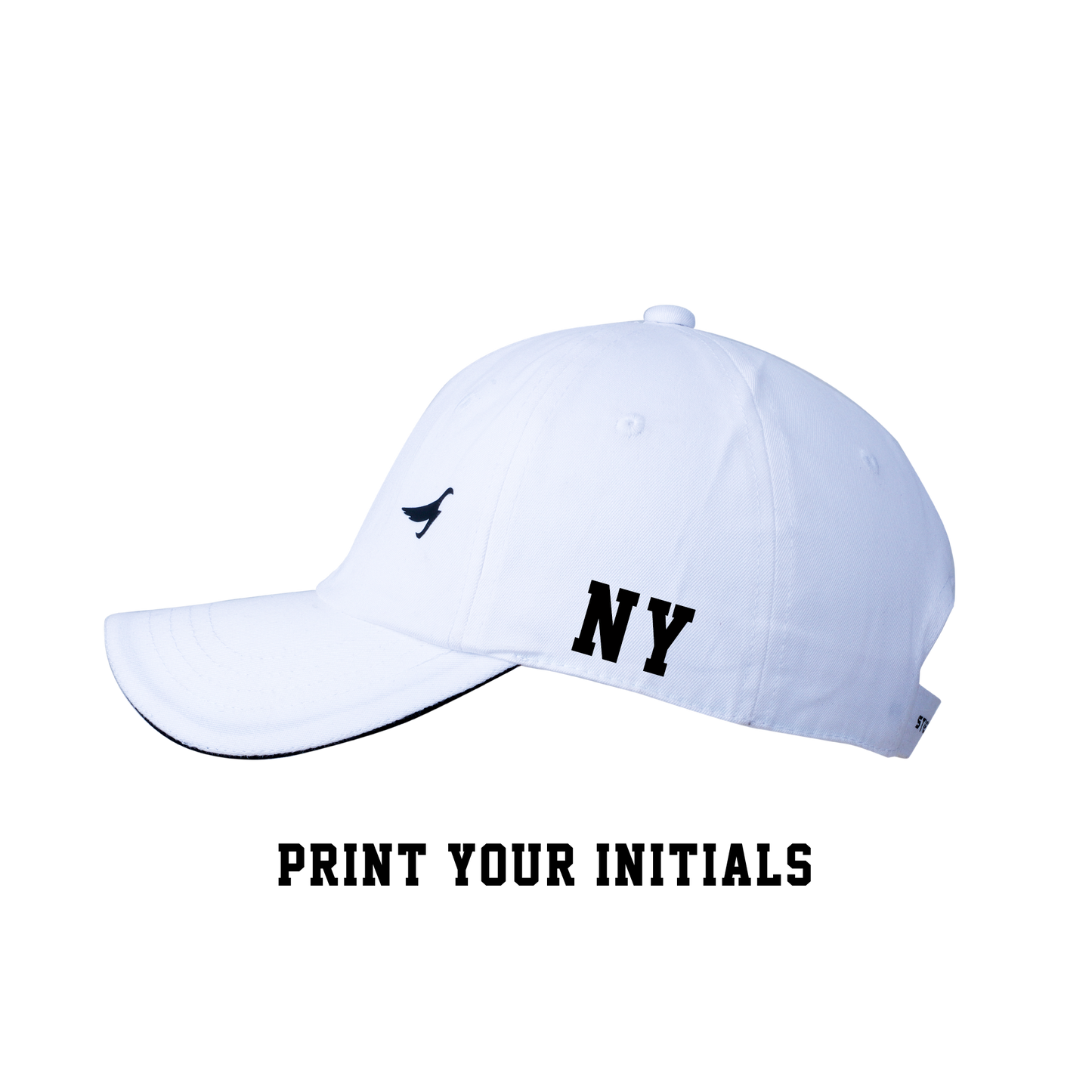 Customised Cotton Sports Cap - White