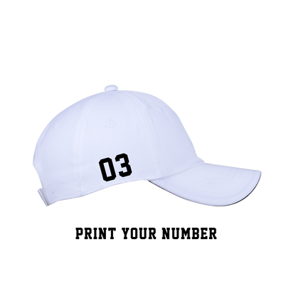 Customised Cotton Sports Cap - White