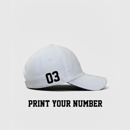 Customised Cotton Sports Cap (White)